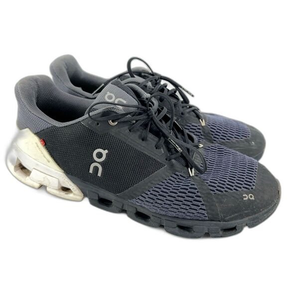 On Cloud Swiss Cloudfly Mens Size 12.5 2E Wide Running Shoes Black/Blue 51.99067 - Picture 1 of 12